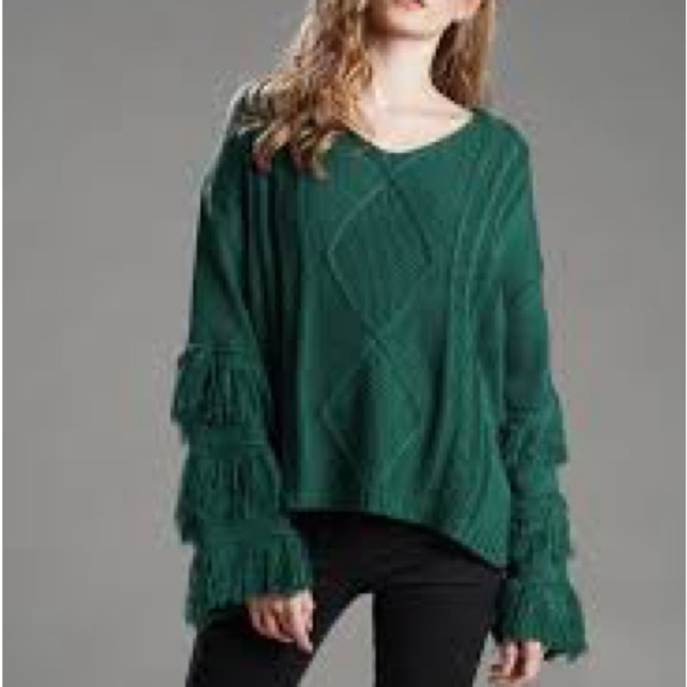 Elegant Teal Knit Sweater for Women